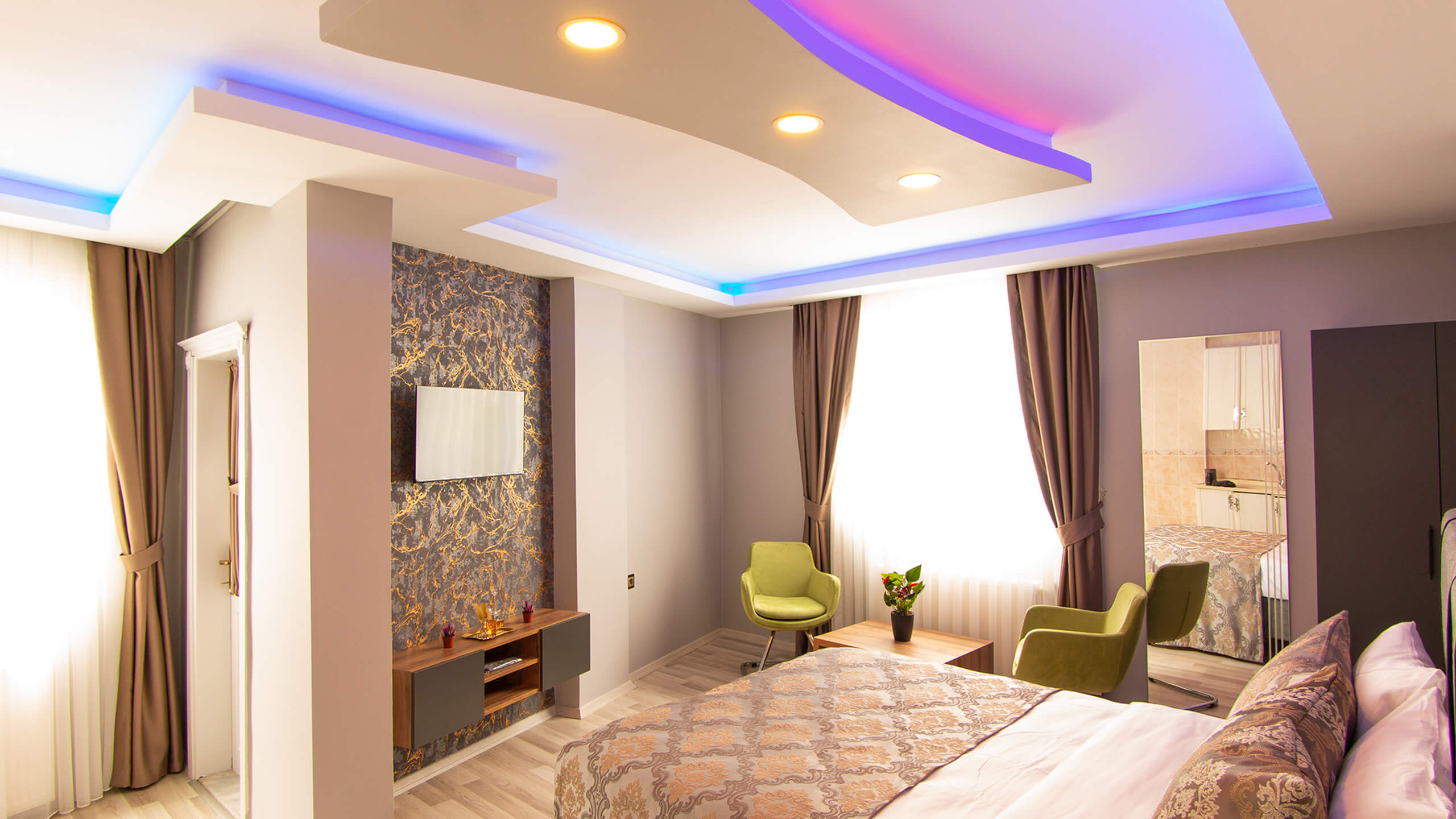 Green Hill Residance Hotel | Trabzon Merkez Suite Otel | Lüks Oda
